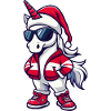 Einhorn Weihnachten X-Mas