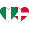 Nigeria Denmark Flag Heart