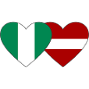 Nigeria Latvia Flag Heart