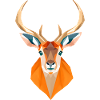 Mystical Blue Antlered Deer