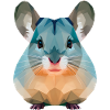 Cute Blue Hamster
