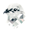 Elegant ptarmigan in geometric art