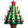 Christmas tree made of watermelon