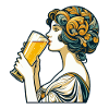 Woman Drinking Beer Wheat Beer Gift
