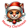 Meowy Christmas Funny Cat