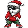 Husky Chien Noël Noël