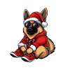 German Shepherd Dog Christmas X-Mas