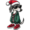 Greyhound Chien Noël Noël