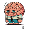 Sad Clever Brain Man