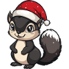 Écureuil Noël mignon