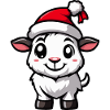 Mountain Goat Christmas Cute