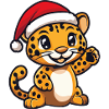 Leopard Christmas Cute
