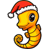 Seahorse Christmas Cute