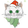 Katze mit Weihnachtsbaum