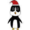 Penguin celebrates Christmas