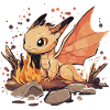 Comic Dragon with Fire