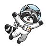 Astro Racoon - Space Astronaut