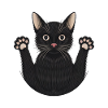 Cat embroidered with thread