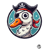 Pirate goose with eye patch