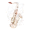 Saxophone Line Art