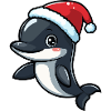 Dolphin Christmas Cute