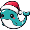 Whale Christmas Cute
