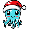 Méduse Noël mignon