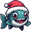 Piranha Poisson Noël Mignon