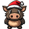 Cochon Noël Mignon Sanglier