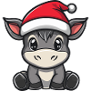 Donkey Christmas Cute