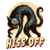 Creepy Cat Art Sifflement éteint