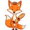 Cheerful Fox with Hat