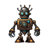 Robot steampunk