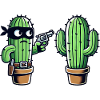 Funny Cactus Wild West Raid