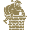 Weihnachtsmann Silhouette Minimalistisch