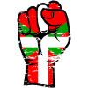 Poing de drapeau basque utilisé