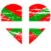 Drapeau basque coeur utilisé
