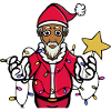 A bright Santa Claus