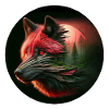 Loup au clair de lune