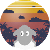Sheep at sunset