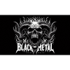 Skull Fire Black Metal Motif