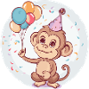 Monkey Birthday Comic
