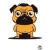 Pug Dog Sumo Wrestler