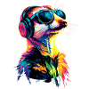 Erdmännchen Sonnenbrille Bunt Süßes Erdmännchen