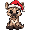 Hyène Noël mignon