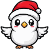 Colombe oiseau Noël mignon