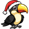 Toucan oiseau Noël mignon