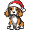 Beagle chien Noël mignon