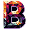 Buchstabe B Polygon bunt