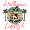 Halloween Lifestyle Beach Witch Flamingo